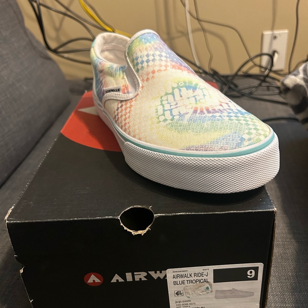 Airwalk Kids Slip-On Shoes - Blue Tropical